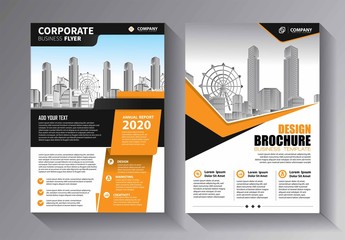 Fototapeta na wymiar Brochure design, cover modern layout, annual report, poster, flyer in A4 with colorful triangles, geometric shapes for tech, science, market with light background