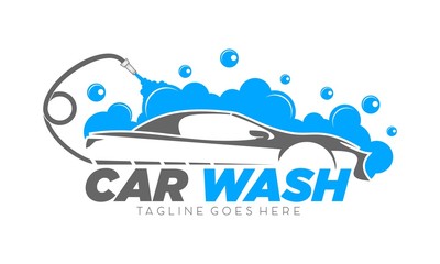 Car wash simple luxury vector logo