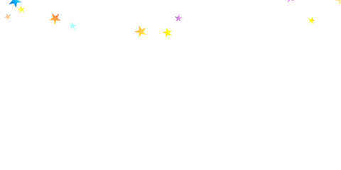 Rainbow Festive Confetti. Carnival Star Falling.