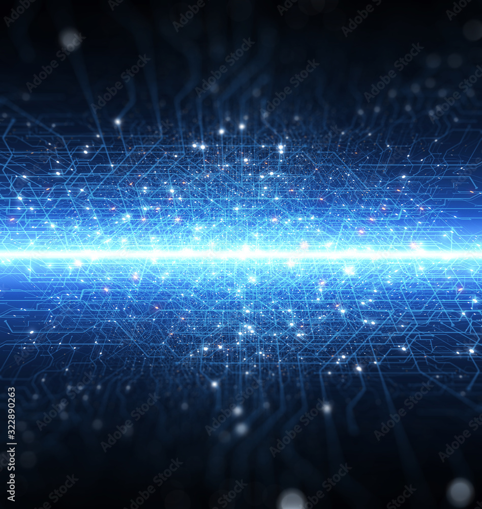 Poster abstrat circuit board. electronic computer hardware technology. motherboard digital chip. atrix part