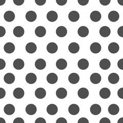 Black Polka dot seamless pattern background.	