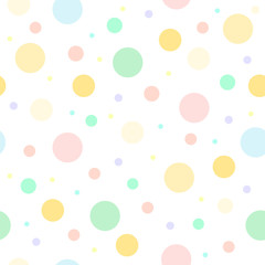 Colorful Polka dot seamless pattern background.	