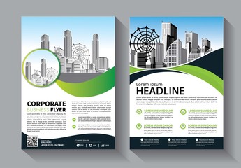 Brochure design, cover modern layout, annual report, poster, flyer in A4 with colorful triangles, geometric shapes for tech, science, market with light background