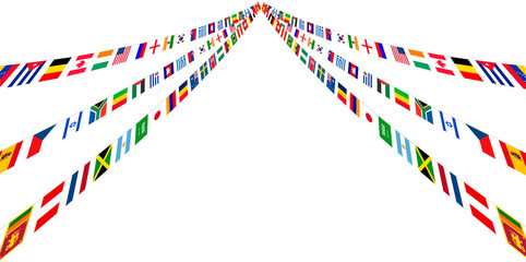 Fototapeta premium 国旗 運動会 空 背景
