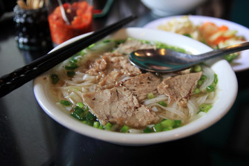 Vietnamese food rice noodles in Hoi An, Vietnam