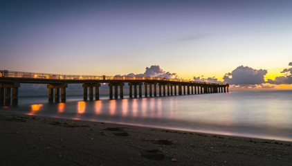 sunset florida miami water sea bridge beach sky clouds landscape ocean sunrise night shore nature vacation coast