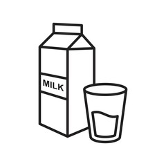 Milk Icon template black color editable. Milk Icon symbol Flat vector illustration for graphic and web design.