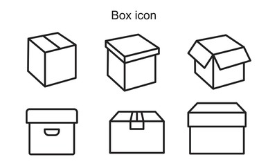 Box Icon template black color editable. Box Icon symbol Flat vector illustration for graphic and web design.
