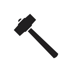 Hammer Icon template black color editable. Hammer Icon symbol Flat vector illustration for graphic and web design.
