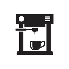 Coffee machine Icon template black color editable. Coffee machine Icon symbol Flat vector illustration for graphic and web design.