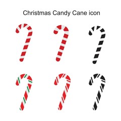 Christmas candy cane Icon template black color editable. Christmas candy cane Icon symbol Flat vector illustration for graphic and web design.