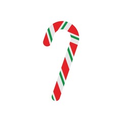 Christmas candy cane Icon template black color editable. Christmas candy cane Icon symbol Flat vector illustration for graphic and web design.