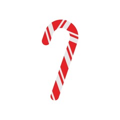 Christmas candy cane Icon template black color editable. Christmas candy cane Icon symbol Flat vector illustration for graphic and web design.