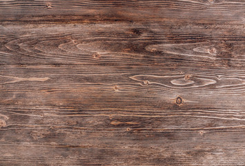 Old vintage planked wooden table - rustic or rural background with free text space.