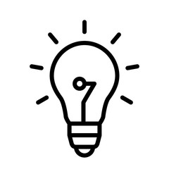 Light bulb icon designed in line style
