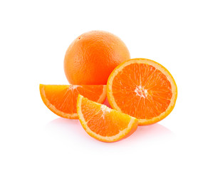 Fresh orange isolated on a white background