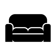 Sofa icon designed in solid style