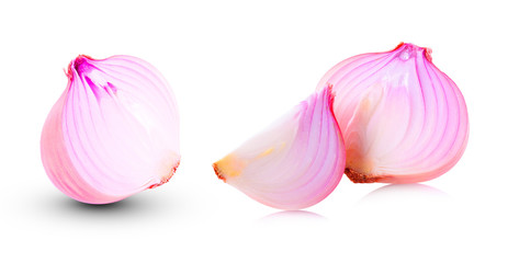 Onion closeup isolated on a white background
