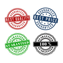 Guarantee rubber stamp icon vector design templates