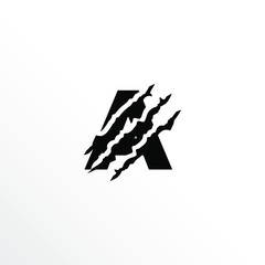 Initial Letter A with Claw Scratch Logo Design