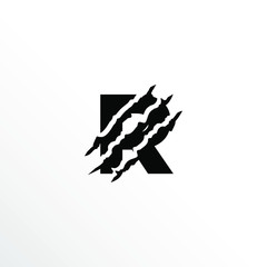 Initial Letter R with Claw Scratch Logo Design