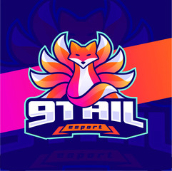 fox mascot esport logo designs