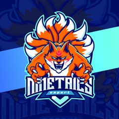fox mascot esport logo designs