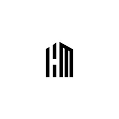 HM H M initial logo company name