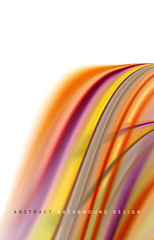 Abstract background - fluid color gradient waves, with dynamic motion line effect. Vector Illustration For Wallpaper, Banner, Background, Card, Book Illustration, landing page