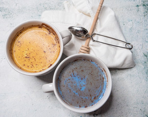 cup of coffee with sugar and cinnamon