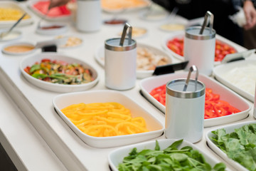 fresh organic vegetable, green leaf, salad bar