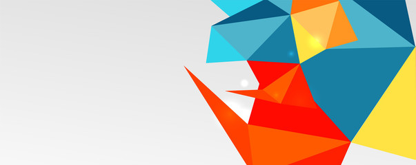 Abstract background - trendy low poly triangle shapes polygonal pattern. Vector Illustration For Wallpaper, Banner, Background, Card, Book Illustration, landing page