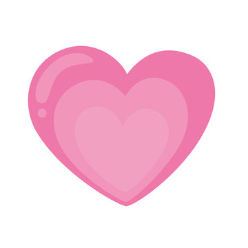 cute heart love isolated icon vector illustration design