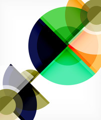 Fototapeta premium Abstract background, circle and triangle design round shapes overlapping. Geometric trendy template. Vector Illustration For Wallpaper, Banner, Background, Card, Book Illustration, landing page