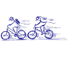 Fototapeta na wymiar vector illustration of a bicycle