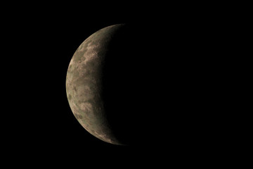 Naklejka premium Little planet in dark background