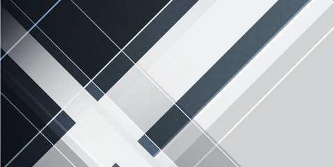 Black silver white gradient shine geometric abstract background vector corporate profile, business template, presentation design and banner