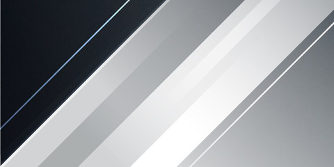 Black and white gradient shine geometric abstract background vector corporate profile, business template, presentation design and banner
