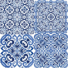 Decorative color ceramic azulejo tiles.