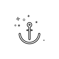 simple anchor icon design template