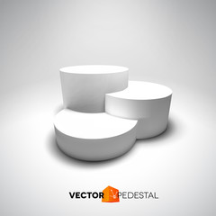 Infographic vector 3D pedestal