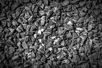 Gravel gray small rock and stone texture background.