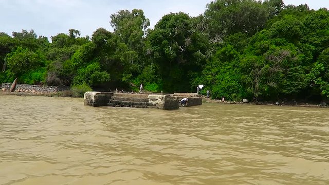 Boat docking in Lake Tana, Ethiopia.