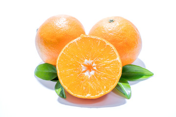 Orange combination on white background..