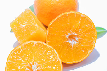 Orange combination on white background..