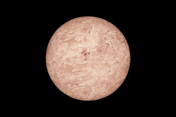 A little planet With the light from the sun from the front in the dark. 3D rendering © Sukrit