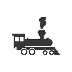 Locomotive steam train icon design template vector isolated