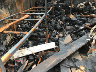 ruins from a fire damage