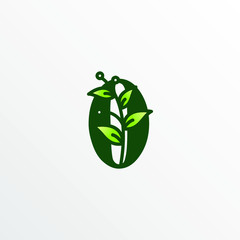 Initial Number 0 Botanical Logo Design