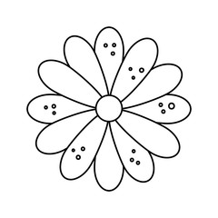 cute flower natural isolated icon vector illustration design